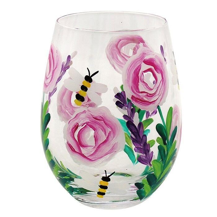 Bees Stemless Glass