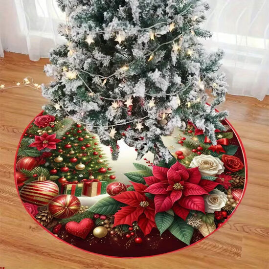 Floral Christmas Tree Skirt