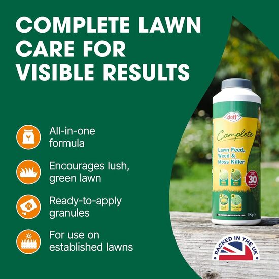 Doff Complete Lawn Feed, Weed & Moss Killer