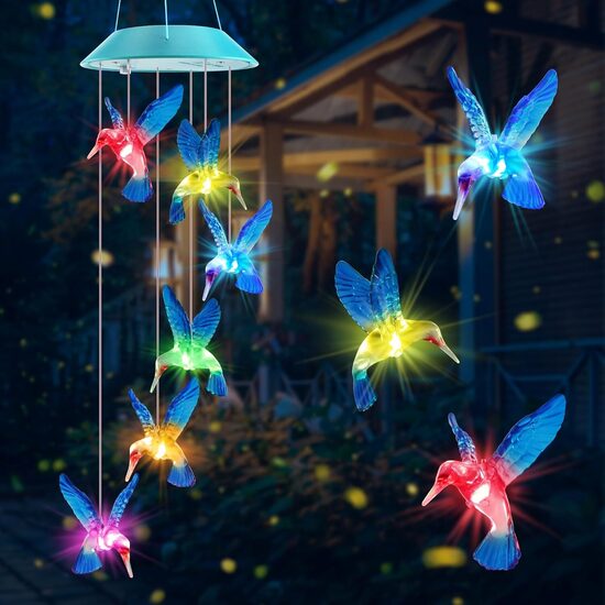 Solar Colour Changing Hummingbird Lights