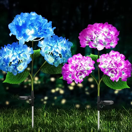 Solar Hydrangea Flower Lights