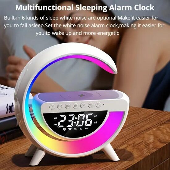 Light Up Colour Changing Multi Function Alarm Clock