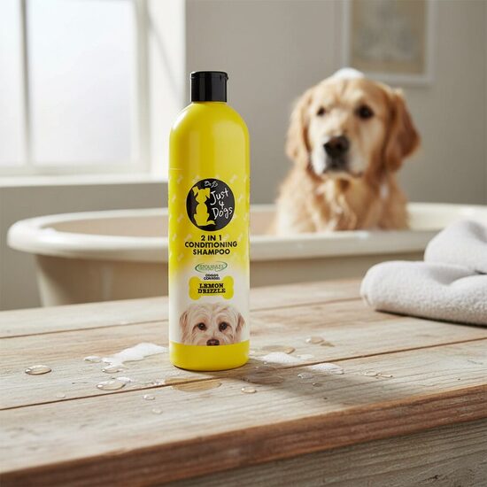 Just 4 Dogs 2 in 1 Lemon Drizzle Conditioning Shampoo 500ml