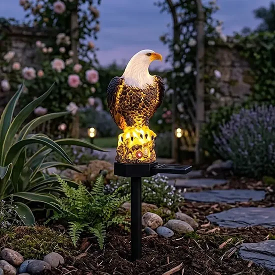 Solar Powered Light Up Eagle Stake Light