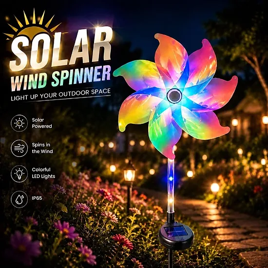 Solar Windmill Stake Light