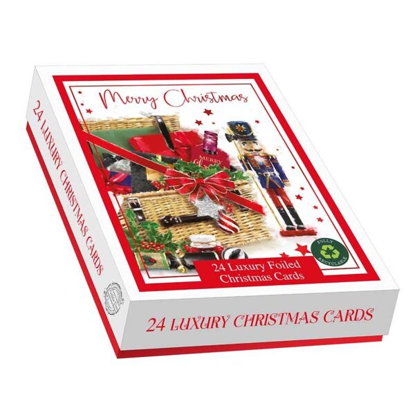 24 PACK  A CHRISTMAS GIFT LUXURY FOILED BOXED CARDS