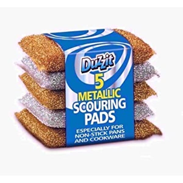 5 METALLIC SCOURING PADS