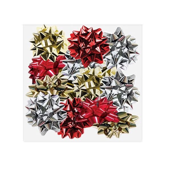 FOIL GIFT BOWS X 16