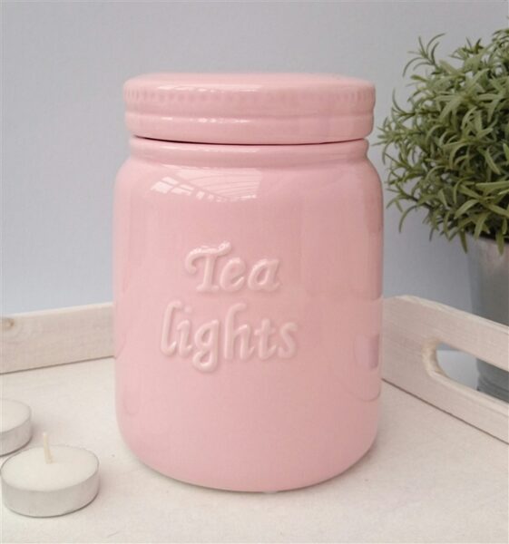 Pink Ceramic Tea Light Holder