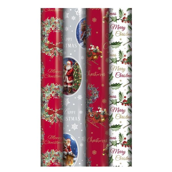 TADITIONAL CHRISTMAS GIFT WRAP ROLL