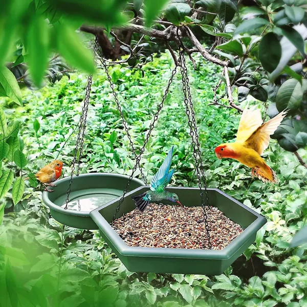 Bird Feeder & Bird Bath Set