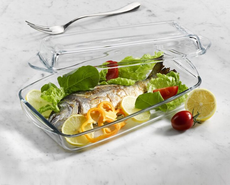 BORCAM GLASS OVEN DISH WITH LID