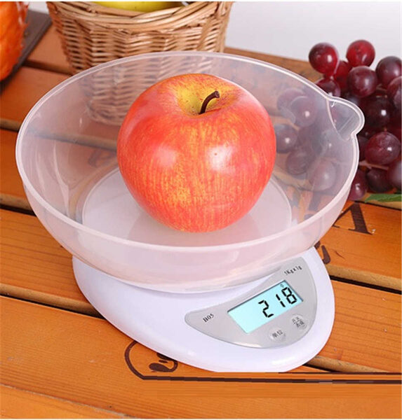 BATTERY OPERATED DIGITAL KITCHEN SCALES WITH BOWL