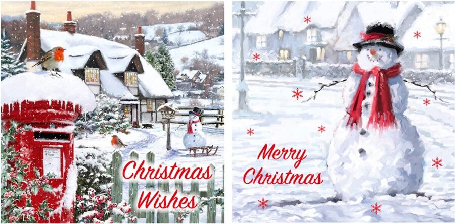 12 Snowman Christmas Cards