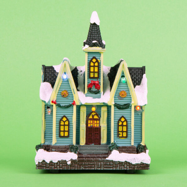 Light Up Resin Christmas Church