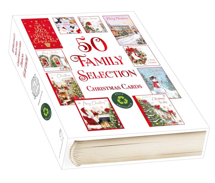 Box of 50 Family Selection Christmas Cards